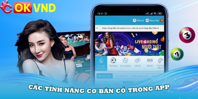 Giao diện app okvnd hiện đại, bảo mật cao